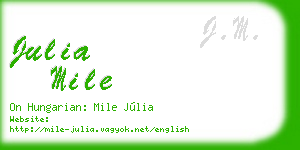 julia mile business card